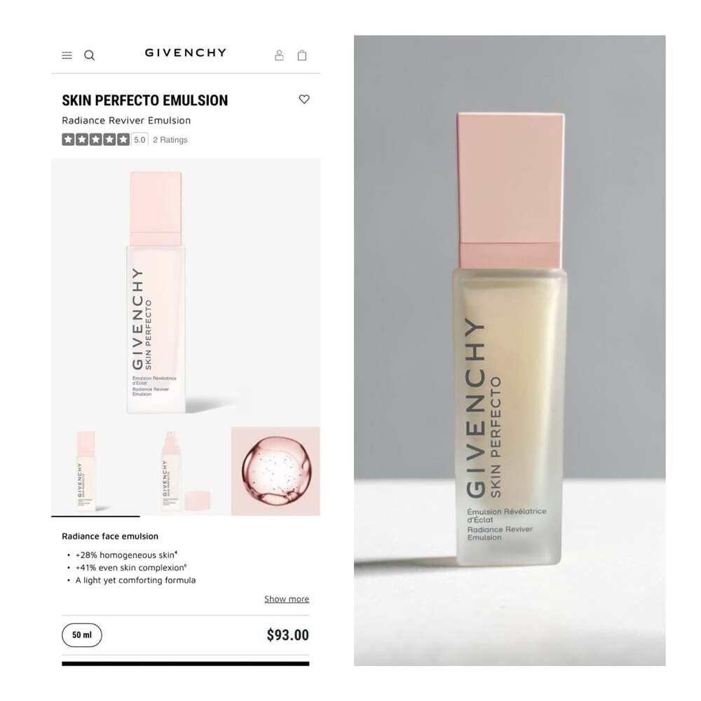Givenchy Skin Perfecto Radiance Reviver Emulsion - 1.7 oz / 50 mL. MSRP$92!
